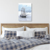 Winterschip Canvas Afdruk (Insitu (Slaapkamer))
