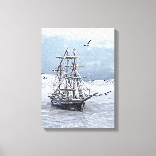 Winterschip Canvas Afdruk (Voorkant)