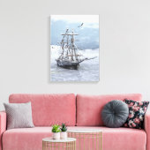 Winterschip Canvas Afdruk (Insitu (Woonkamer))