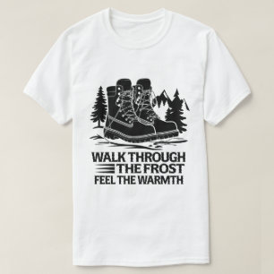 Winterschoenen voor bergavontuur t-shirt