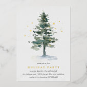 Winterschoon | Kerstfeest Folie Uitnodiging (Voorkant)