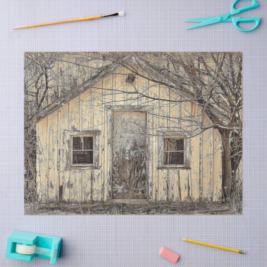 winterschuur en ontkoppeling van bomen tissuepapier (Craft)