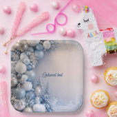 Winterse babyshower papieren bordje (Feest)