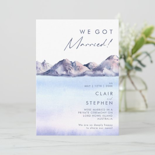 Winterse berg-uitstap-aankondiging kaart (Staand voorkant)