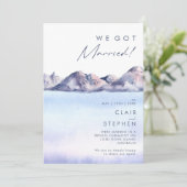 Winterse berg-uitwijdingsaankondiging kaart (Staand voorkant)