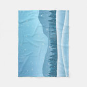 Winterse Besneeuwde Boslandschap Fleece Deken (Voorkant)