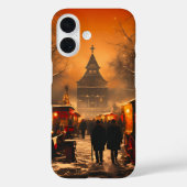 winterse besneeuwde kerstmarkt Case-Mate iPhone case (Achterkant)