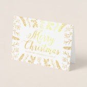 winterse bloei | Gouden Folie Vakantie Fotokaart Folie Kaarten (Voorkant)