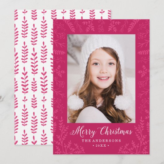 winterse bloei | Vakantiefotokaart Feestdagenkaart (Voorkant / Achterkant)