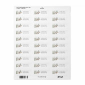 Winterse bos bos gezellige Retouradres label (Full Sheet)