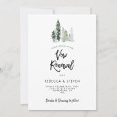 winterse bos bruiloft herhaling uitnodiging (Voorkant)