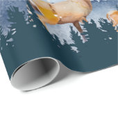 Winterse boslandschap, bosrendieren cadeaupapier (Rol Hoek)