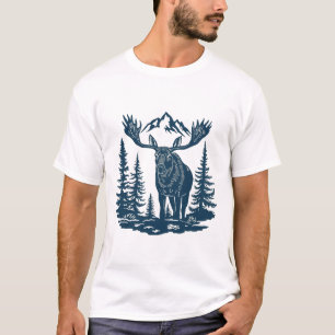 Winterse Boslandschap Eland aan het Meer T-shirt