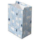 Winterse bossen IJsberen Medium Cadeauzakje (Voorkant Gekanteld)