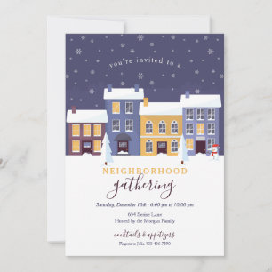 Winterse Buurtuitnodiging Kaart