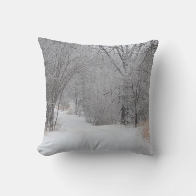 Winterse eenzaamheid buitenkussen (Voorkant)