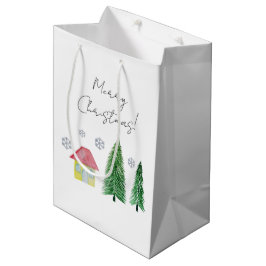Winterse Feestdagen Landelijke Schoonheid Medium Cadeauzakje