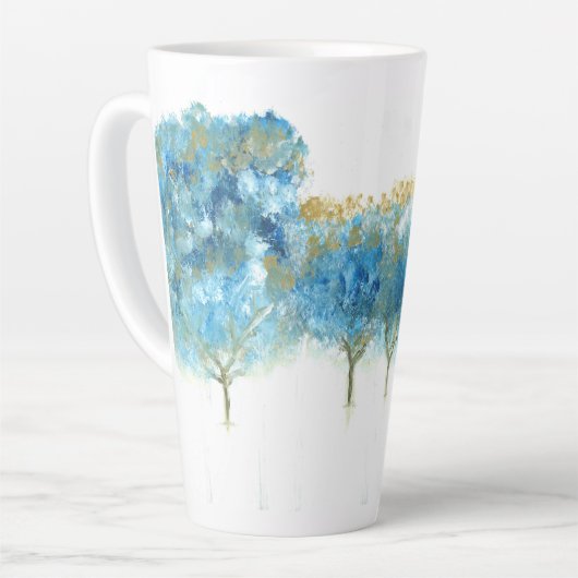 Winterse Glacial Blue Latte Mok (Linkerhoek)