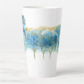Winterse Glacial Blue Latte Mok (Voorkant)
