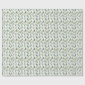Winterse Groene Kerstboom Cadeau Cadeaupapier (Vlak)