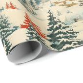  winterse haven Sneeuwlandschap Cadeaupapier (Rol Hoek)