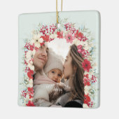 Winterse kerst feestdagen 2 foto 1e kerst keramisch ornament (Links)