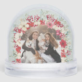 Winterse kerst feestdagen 2 foto familie sneeuwbol (Achterkant)