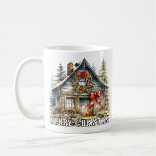 Winterse Kerst Landelijke Cottage Koffiemok