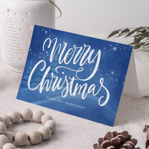 Winterse Kerstmis Niet-Foto Feestdagen Kaart