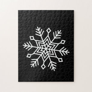 Winterse Kerstsneeuwvlok Matching Familie Festief Legpuzzel