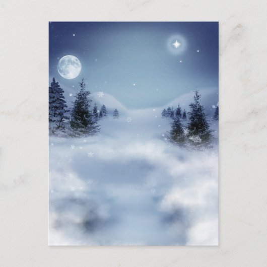Winterse Landschap Briefkaart (Voorkant)