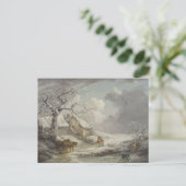 Winterse Landschap Briefkaart (Staand voorkant)