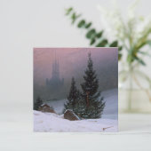 Winterse landschap (door Caspar David Friedrich) Kaart (Staand voorkant)