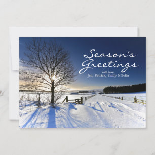 Winterse landschap feestdagenkaart