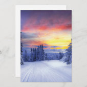 Winterse landschap kaart (Voorkant / Achterkant)