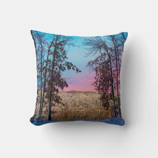Winterse landschap kussen
