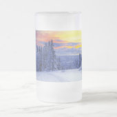 Winterse landschap  matglas bierpul (Center)