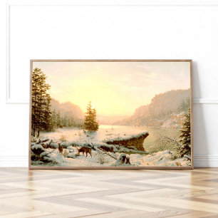 Winterse Landschap Poster