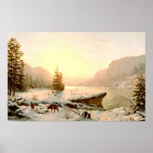 Winterse Landschap Poster (Voorkant)