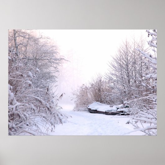 Winterse landschap poster (Voorkant)