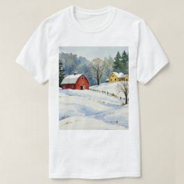 Winterse landschap t-shirt