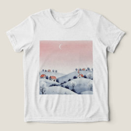 Winterse landschap Tri-Blend shirt