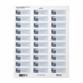 Winterse Landschaps Kerst Retouradres Etiket (Full Sheet)