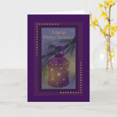 Winterse Lantern Kaart (Gele Bloem)