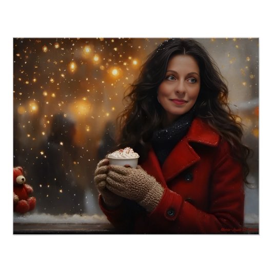 Winterse nostalgie perfect poster (Voorkant)
