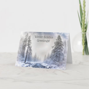 Winterse Oerzon Yule Mooie Sneeuw Natuur Kaart