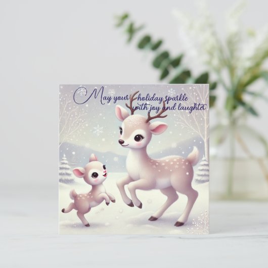 Winterse pret kaart (Staand voorkant)