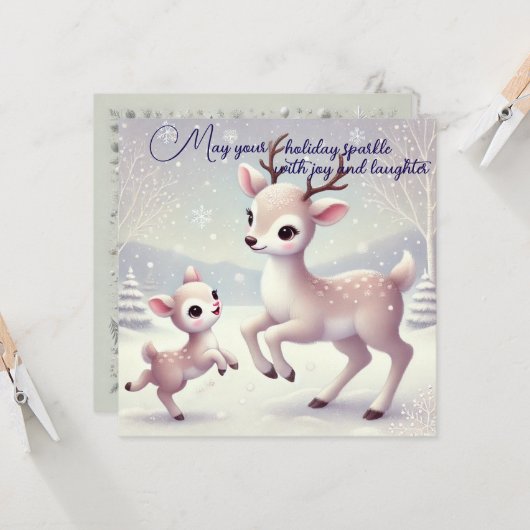 Winterse pret kaart (Voorkant / Achterkant in situ)