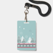 Winterse scène badge (Voorzijde met lanyard)