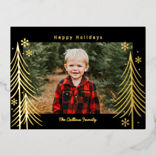 Winterse scène folie kerstkaart familie samenkomst feestdagen briefkaart